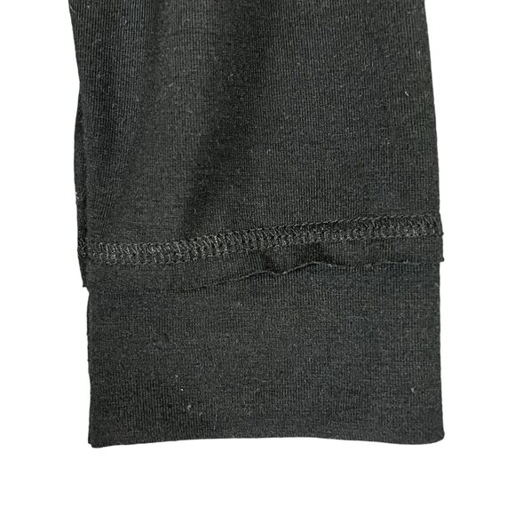 Anatomie Henley Shirt 3/4 Sleeve Stretchy Snap Button Raw Edge Black Sz Small - Picture 4 of 10